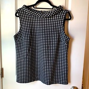 Talbots L Sabrina sleeveless gingham shirt - pints